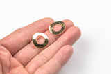 10 pcs Hollow Coin Earring studs with loop - HIGH QUALITY GOLD Plating - Will Not Turn - 18mm