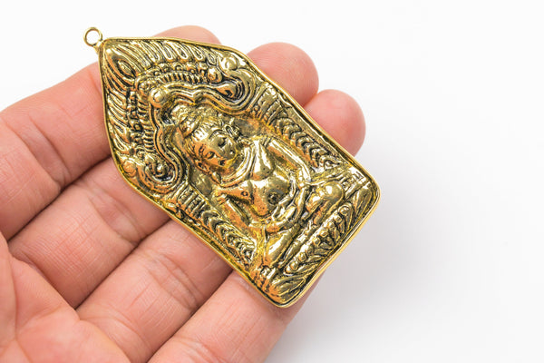 Antique Wrapped Buddha Pendant- 32x70mm