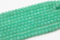 6mm/8mm/10mm- Chrysoprase JADE Matte Smooth Round- Single or Bulk- 15.5" New Jade