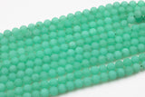 6mm/8mm/10mm- Chrysoprase JADE Matte Smooth Round- Single or Bulk- 15.5" New Jade