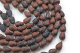 Natural Mahogany Jasper- Matte Teardrop- Beads- 2 Sizes- Special Shape- Full Strand- 16 Inches Gemstone Beads