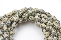 Natural Dalmatian Jasper- Matte Teardrop- Beads- 2 Sizes- Special Shape- Full Strand- 16 Inches Gemstone Beads