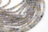 Natural Gray Agate- Matte Barrel Shape-3 Sizes- Special Shape- Full Strand- 16 Inches Gemstone Beads