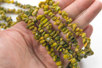 2 Strands Olive Coral Chips Beads - Around 6-7mm in dimensions - 2 full strands - Wholesale pricing
