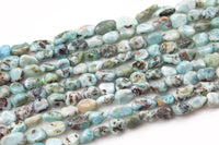 Natural Larimar Nugget Beads - Around 6x10mm in dimensions -16 Inch strand - Wholesale pricing Gemstone Beads