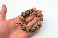Rudraksha Bracelet- One size fits all- On strong stretchy string-Buddhist Prayer Bracelet- 16mm