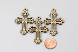 Medium Wooden Crosses - 1.5 inches by 2 inches 1.5"x2" - 10 pcs