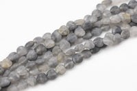 Natural Gray Cloudy Quartz Beads Matte Gray Cloud Quartz Beads - Puffy Heart Shaped 10mm - 1 strand ~15.5" - Special Exclusive Item