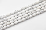 Natural White Howlite Matte Beads White Howlite Beads - Barrels Tubes Shaped 10x15mm - 1 strand ~15.5" - Special Exclusive Item