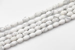 Natural White Howlite Matte Beads White Howlite Beads - Barrels Tubes Shaped 10x15mm - 1 strand ~15.5" - Special Exclusive Item