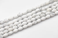 Natural White Howlite Matte Beads White Howlite Beads - Barrels Tubes Shaped 10x15mm - 1 strand ~15.5" - Special Exclusive Item