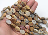 Natural Crazy Lace Agate Matte Oval Beads Crazylace Agate Beads - Oval Shaped 14x10mm - 1 strand ~15.5" - Special Exclusive Item