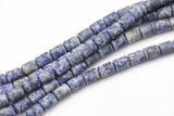 Natural Sodalite Matte Oval Beads Blue Sodalite Beads - Barrel Tube Shaped 14x10mm - 1 strand ~15.5" - Special Exclusive Item