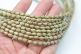 2 Strands Natural Wood Beads - Barrels - Olive Color - ~7x5mm - 2 strands ~15"