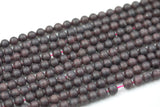 Natural Matte Red Garnet Beads- Round, 4mm 6mm 8mm 10mm 12mm- In Full 15.5 Inch Long Strand - Bulk order AAA Quality Smooth Gemstone Beads