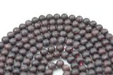 Natural Matte Red Garnet Beads- Round, 4mm 6mm 8mm 10mm 12mm- In Full 15.5 Inch Long Strand - Bulk order AAA Quality Smooth Gemstone Beads