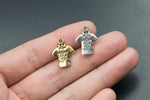 24 Soccer Futbol Jersey Shirt Pewter Charms 12x14mm 651