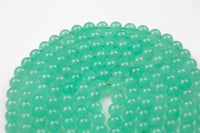 6mm/8mm/10mm- Chrysoprase JADE Smooth Round- Single or Bulk- 15.5" New Jade