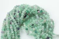 Natural Super High Quality Rainbow Fluorite Beads 6mm Faceted Round - Sharp Diamond Cut Very High Quality - 1 strand 15.5" AAA Quality