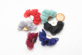 New Colors! BEAUTIFUL Ruffled Fan Tassels on Brass Findings. Perfect for earrings or pendants! 2 pairs per order- 1x1.5 inches