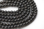 Gunmetal Plated Lava Round Beads- Single Strand or Wholesale Bulk- -Full 15.5 Inch Strand, 4mm, 6mm, 8mm, 12mm, or 14mm Beads AAA Quality