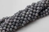 Medium Gray Jade Faceted Round 4mm 6mm 8mm 10mm 12mm - Single or Bulk - 15.5" AAA Quality