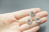 9 Circle PEWTER BEADS 14mm 908-9946