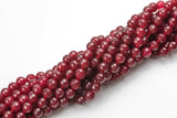 Maroon Jade Faceted Round Beads 4mm 6mm 8mm 10mm 12mm - Single or Bulk - 15.5" AAA Quality AAA Quality