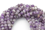 Natural Striped Amethyst Beads Faceted - High Quality in Faceted Round 6mm 8mm 10mm or 12mm - Full Strand 15.5 inches Gemstone Beads