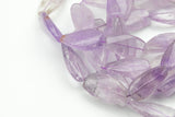 Natural Pink Amethyst- Twisted Marque Beads- High Quality- Full Strand 16" - 16x31mm Gemstone Beads