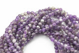 Natural AMETHYST Gemstone Beads Smooth Round- 6mm-Full Strand 15.5 inch Strand