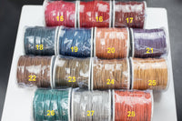 Distressed Leather Cord, Round 1.5mm - Natural Colored Leather Cord, Distressed, Natural Dye Leather Cord