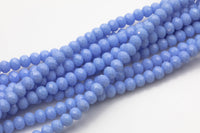 8mm Crystal Rondelle - 2 or 5 or 10 STRANDS- Sky Blue