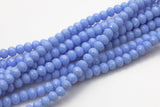 8mm Crystal Rondelle - 2 or 5 or 10 STRANDS- Sky Blue