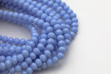 8mm Crystal Rondelle - 2 or 5 or 10 STRANDS- Sky Blue