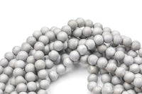 Natural DRUZY AGATE Beads-- Platinum Silver- 8mm, 10mm, 12mm. Full 15.5 inch strand Gemstone Beads