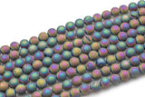 Natural DRUZY AGATE Beads-- Peacock- 8mm, 10mm, 12mm. Full 15.5 inch strand Gemstone Beads