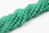 6mm/8mm/10mm- Chrysoprase JADE Matte Smooth Round- Single or Bulk- 15.5" New Jade