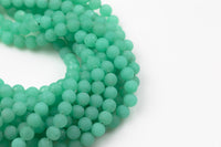 6mm/8mm/10mm- Chrysoprase JADE Matte Smooth Round- Single or Bulk- 15.5" New Jade