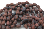 Natural Mahogany Jasper- Matte Teardrop- Beads- 2 Sizes- Special Shape- Full Strand- 16 Inches Gemstone Beads