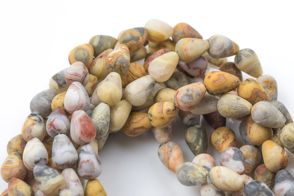Natural Crazy Laced Agate- Matte Teardrop- Beads- 2 Sizes- Special Shape- Full Strand- 16 Inches Gemstone Beads