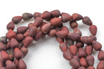 Natural Red Jasper- Matte Teardrop- Beads- 2 Sizes- Special Shape- Full Strand- 16 Inches Gemstone Beads