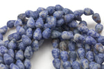 Natural Sodalite- Matte Teardrop- Beads- 2 Sizes- Special Shape- Full Strand- 16 Inches Gemstone Beads