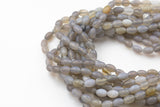 Natural Gray Agate- Matte Barrel Shape-3 Sizes- Special Shape- Full Strand- 16 Inches Gemstone Beads