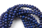 Natural BLUE JASPER with PYRITE Veins 7mm-8mm Beads, High Quality in Round -Full Strand 15.5 inch Strand Smooth Gemstone Beads