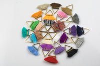 2pcs/10pcs Fan Tassels Small Triangle. Perfect for earrings or pendants! 15*25mm