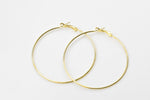 Hoop Earrings- 5 Sizes- 2 pcs 30mm 40mm Gold Plated