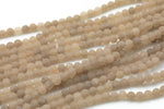 Matte Tan Jade Round Beads 6mm 8mm 10mm - Single or Bulk - 15.5" AAA Quality