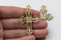 Medium Wooden Crosses - 1.5 inches by 2 inches 1.5"x2" - 10 pcs