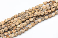 Natural Picture Jasper Beads Matte Beads - Heart Shaped 10mm - 1 strand ~15.5" - Special Exclusive Item Gemstone Beads